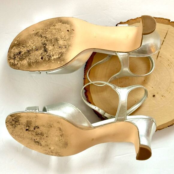 Metaphor Women’s Tristan SlingBack Heals Sz 8 1/2 M Silver - Picture 4 of 4